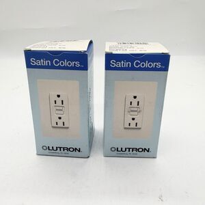 2 Lutron Satin Colors GFCI receptacles Model: SCR-15-GFCI-ES